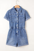 Denim Romper