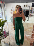 Green Strapless Jumpsuit