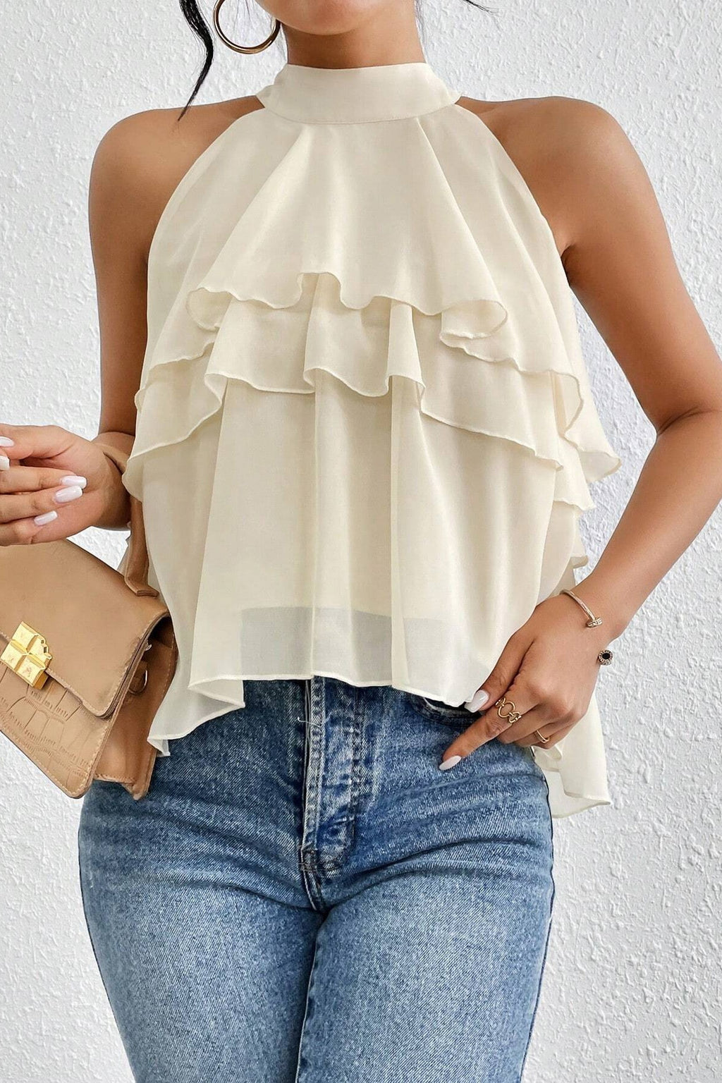 Flowy High Neck Tank