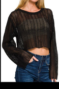 Cropped Knitted Long Sleeve