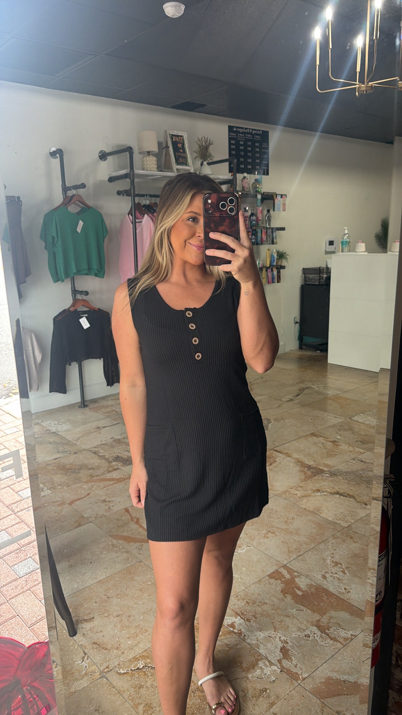 Black Ribbed Dress