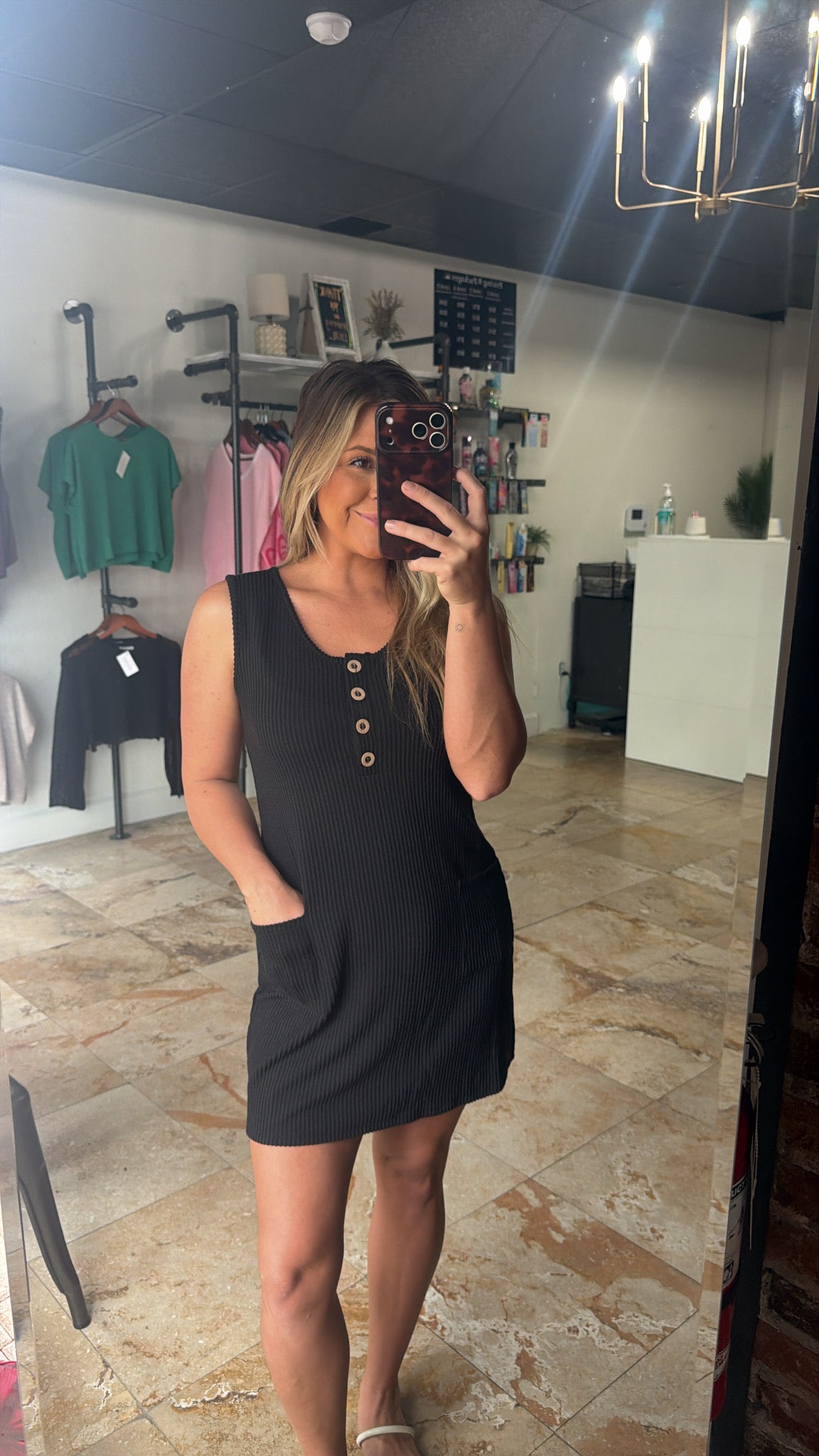 Black Ribbed Dress